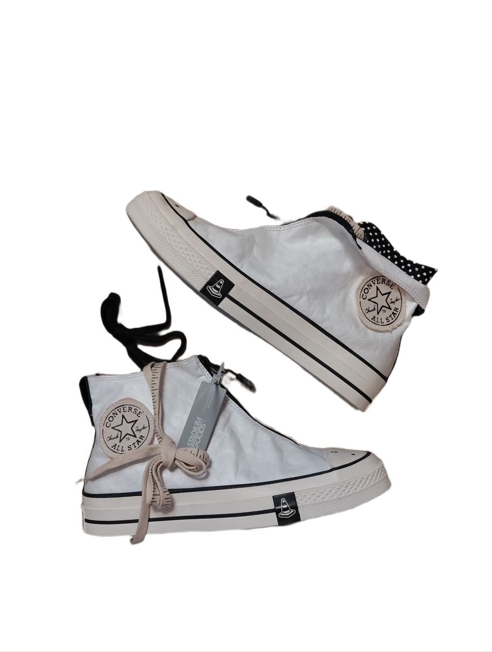 NEW Converse x Joshua Vides Chuck Taylor White Zip Up Artist High Tops - Picture 15 of 15